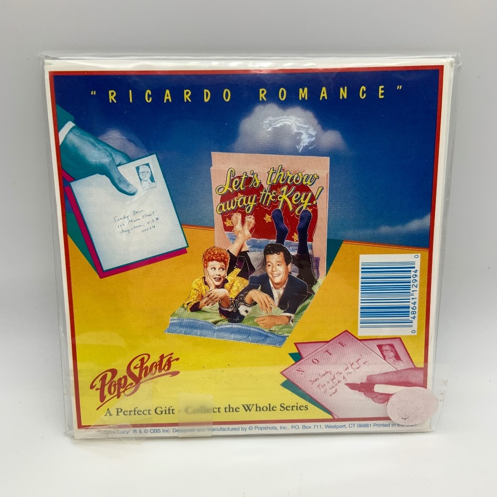 Vintage I Love Lucy Pop Shots Lucy & Ricky Ricardo Romance 3D Pop-Up Card NEW!